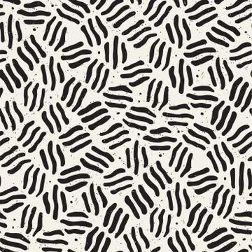 Seamless freehand pattern. Vector abstract rough lines background. Hand drawn Stock Illustration