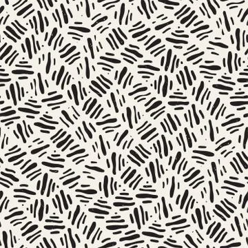 Seamless freehand pattern. Vector abstract rough lines background. Hand drawn Stock Illustration
