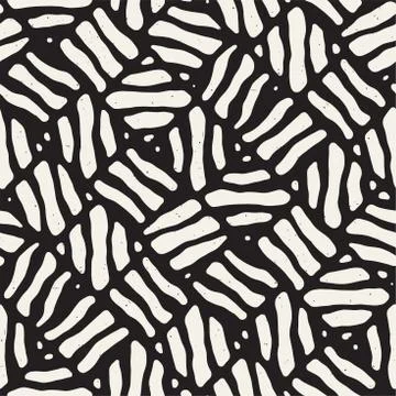Seamless freehand pattern. Vector abstract rough lines background. Hand drawn Illustrazione stock