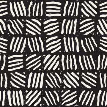 Seamless freehand pattern. Vector abstract rough lines background. Hand drawn Stock Illustration