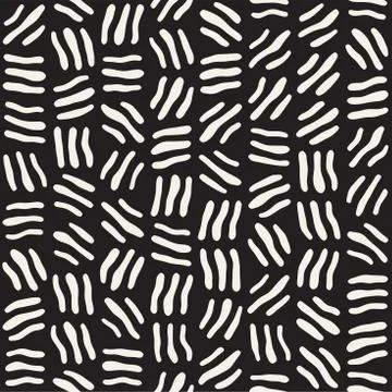 Seamless freehand pattern. Vector abstract rough lines background. Hand drawn Stock Illustration