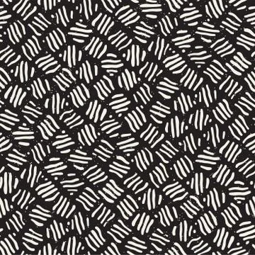 Seamless freehand pattern. Vector abstract rough lines background. Hand drawn Stock Illustration
