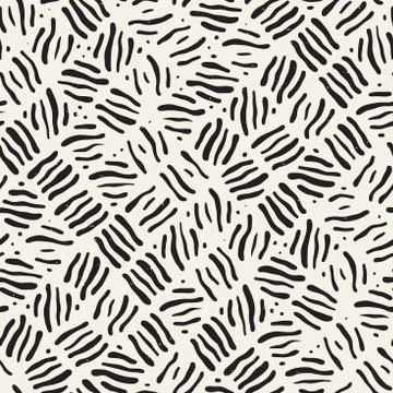 Seamless freehand pattern. Vector abstract rough lines background. Hand drawn Stock Illustration