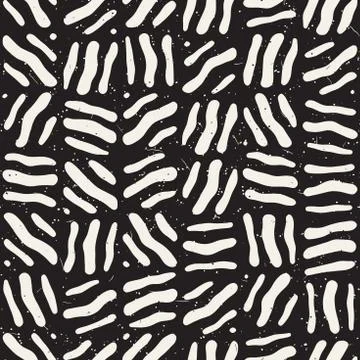 Seamless freehand pattern. Vector abstract rough lines background. Hand drawn Illustrazione stock