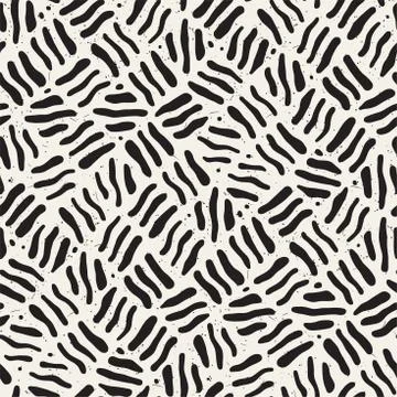 Seamless freehand pattern. Vector abstract rough lines background. Hand drawn Stock Illustration