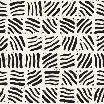 Seamless freehand pattern. Vector abstract rough lines background. Hand drawn Illustrazione stock