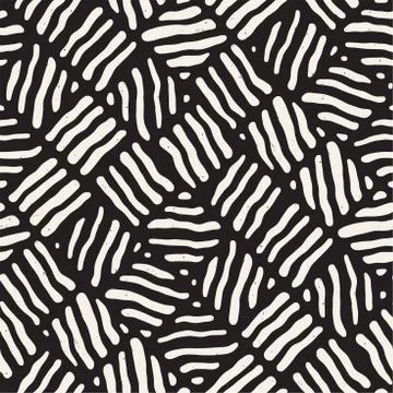 Seamless freehand pattern. Vector abstract rough lines background. Hand drawn Stock Illustration