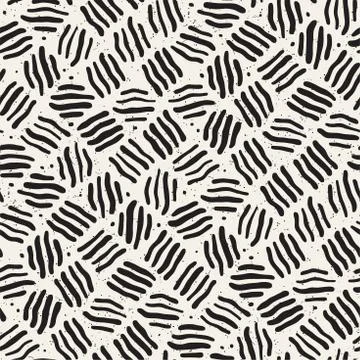 Seamless freehand pattern. Vector abstract rough lines background. Hand drawn Illustrazione stock