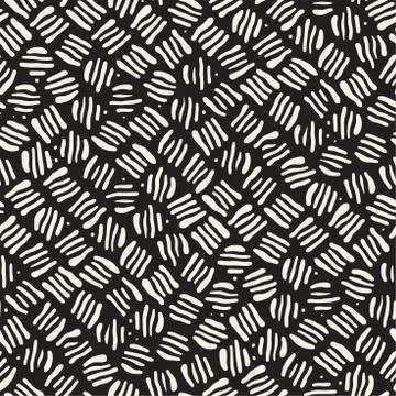 Seamless freehand pattern. Vector abstract rough lines background. Hand drawn Illustrazione stock