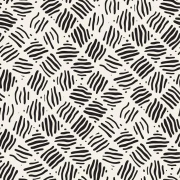 Seamless freehand pattern. Vector abstract rough lines background. Hand drawn Illustrazione stock