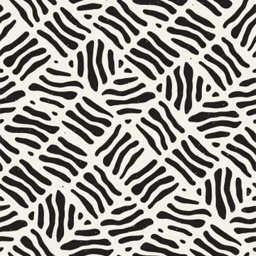 Seamless freehand pattern. Vector abstract rough lines background. Hand drawn Illustrazione stock
