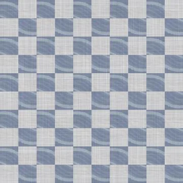 Seamless french blue white farmhouse style gingham texture. Woven linen check Stock Illustration