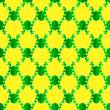 Seamless Frog Pattern. Animal Background Illustrazione stock