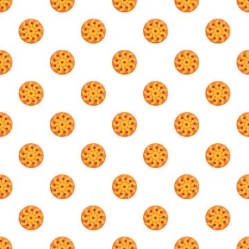 Seamless fruit cake pattern creating a delicious background Stock Illustration