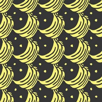 Seamless fruit pattern. doodle background with fruit icons. Fruit background Stock Illustration
