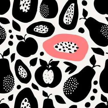 Seamless Fruit Pattern Stock Illustration