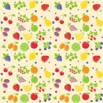 Seamless fruit texture Stock Illustration