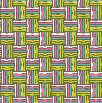 Seamless Fun Abstract Pattern Isolated on Brown Stock Illustration