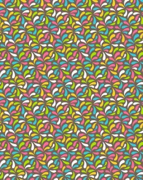 Seamless Fun Abstract Pattern Isolated on Brown Stock Illustration