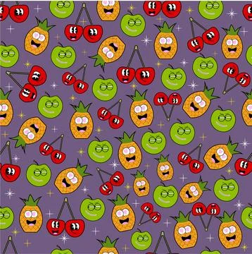 Seamless fun cartoon pattern150822 Stock Illustration