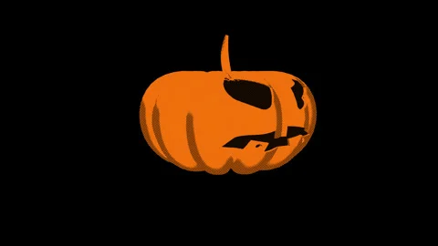 Seamless funny animation of Jack O´lantern pumpkin in halftone photocopy printed Видео 130464146