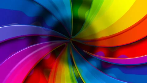 Seamless funny animation of a wavy rainbow background. Gay pride backdrop. Vidéo 110725934