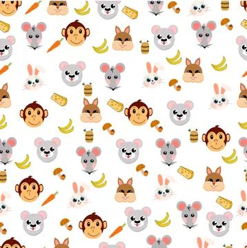 Seamless funny baby pattern イラスト素材