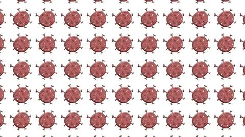 Seamless funny pattern with bacteria and virus. Multiple microbe organisms Stock Illustration