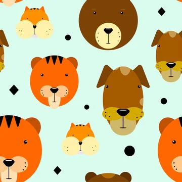 Seamless Funny vector pattern 스톡 일러스트