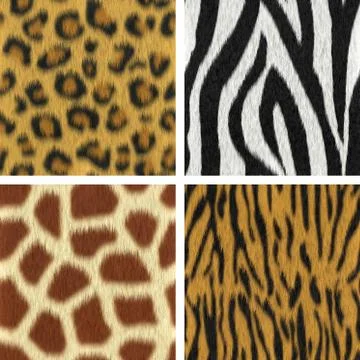Seamless fur textures Stock Illustration