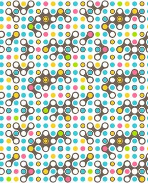 Seamless futuristic abstract pattern isolated on white Stock Illustration