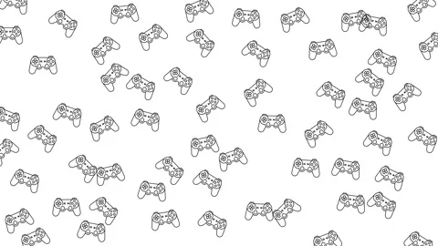 Seamless gaming controller motion background with modern playful style, perfect  库存影片 334516606