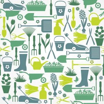 Seamless garden Stock Illustration