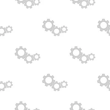 Seamless Gears Pattern Illustrazione stock