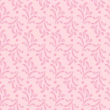 Seamless gentle abstract pattern in rococo style. Background in shades of pink Stock Illustration