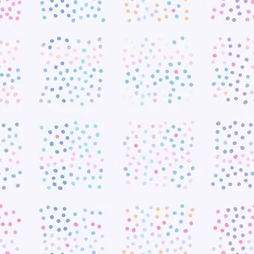 Seamless gentle polka dots pattern. Points ornament Stock Illustration