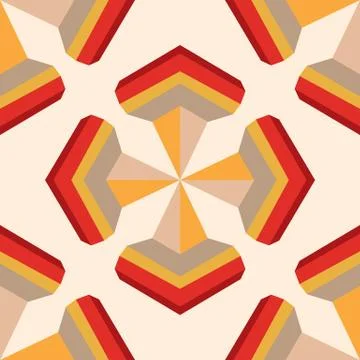 Seamless geometric 3D abstract pattern Stock Illustration