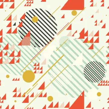 Seamless geometric abstract chaotic pattern 스톡 일러스트