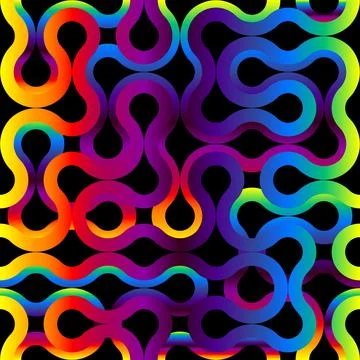 Seamless geometric abstract pattern in droplet style. Stock Illustration