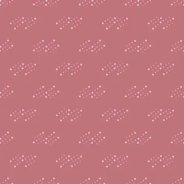 Seamless geometric abstract patterns on a soft background of dusty rose color Stock Illustration