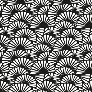 Seamless Geometric Art Deco Pattern flowers design. Abstract floral background 스톡 일러스트