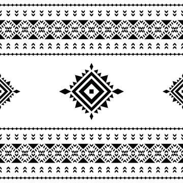 Seamless geometric backdrop with Aztec and Navajo tribal motif. Illustrazione stock