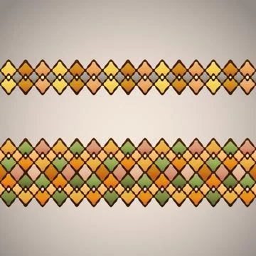 Seamless geometric border Stock Illustration