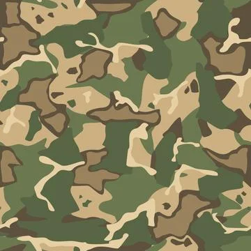 Seamless geometric camouflage pattern. Vector illustration. Stock Illustration