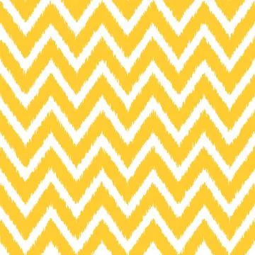 Seamless geometric chevron pattern, ikat fabric style. Stock Illustration