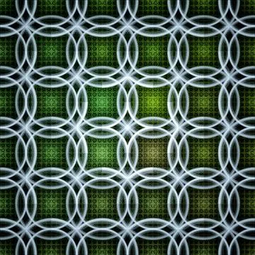 Seamless geometric circle pattern, colorful fractal texture Stock Illustration