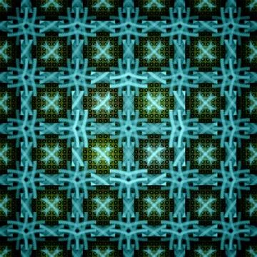 Seamless geometric circle pattern, colorful fractal texture Stock Illustration