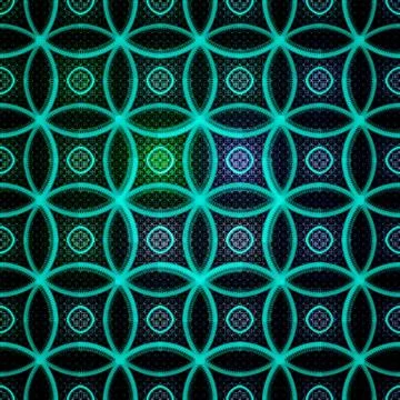 Seamless geometric circle pattern, colorful fractal texture 스톡 일러스트