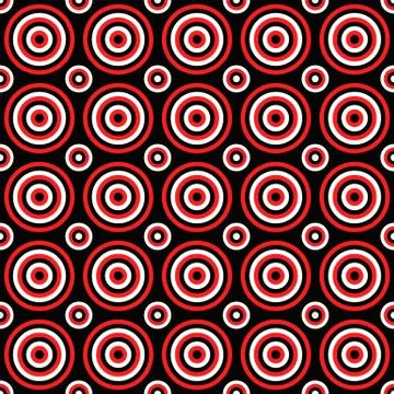 Seamless geometric circle pattern design background - colored vector graphic Illustrazione stock