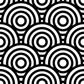 Seamless geometric circles, pattern abstract, circular background, weave circle Stock Illustration